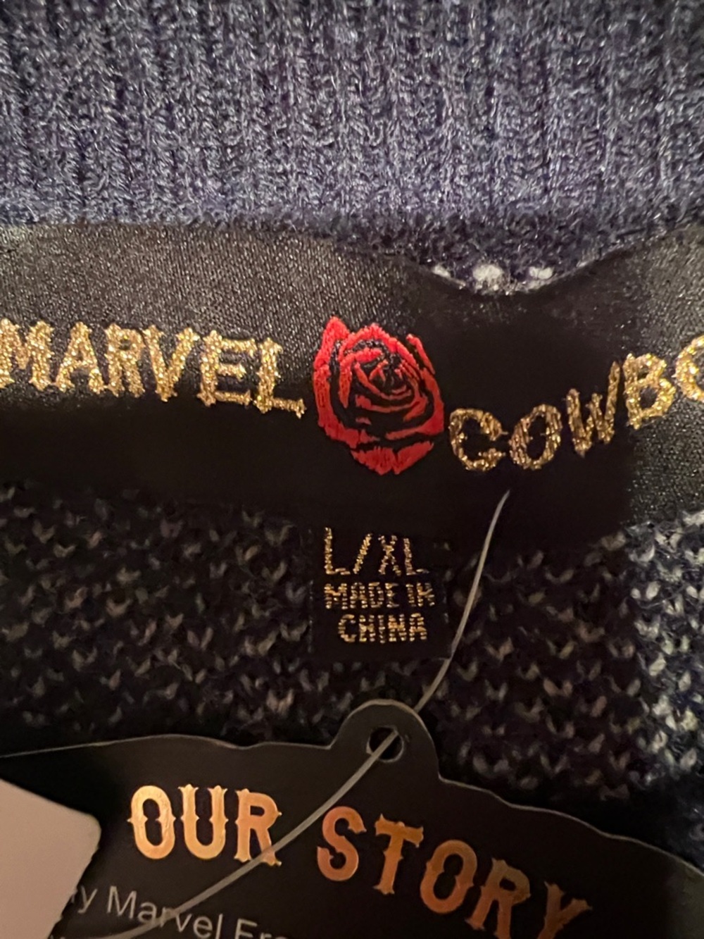 Marvel Cowboy Western-Print Knit Sweater - Picture 4 of 6